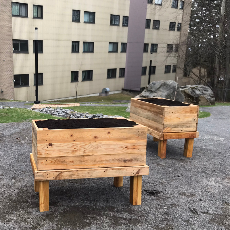 Chargez l'image dans la visionneuse de la galerie, Bac à jardinage en bois sur pattes profond