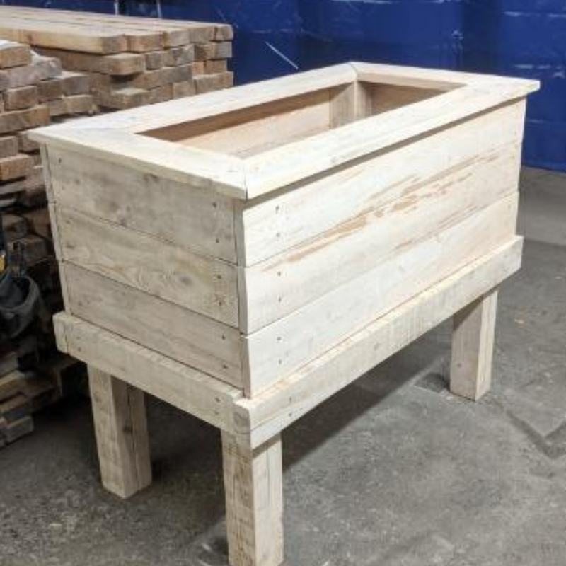 Chargez l'image dans la visionneuse de la galerie, Bac à jardinage en bois sur pattes profond