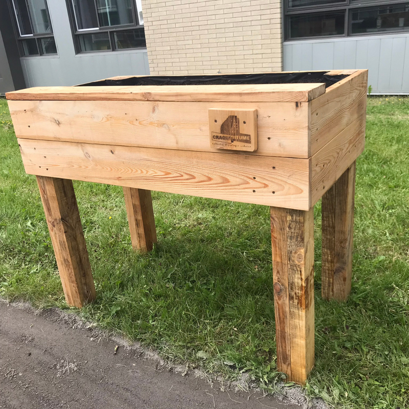 Chargez l'image dans la visionneuse de la galerie, Bac à jardinage en bois sur pattes profond