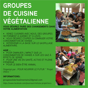 Groupe de cuisine végétalienne : nouvelle façon à s'inscrire à partir du 5 mai