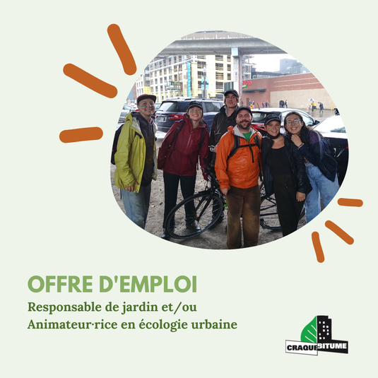 Responsable de jardin et/ou Animateur·rice en écologie urbaine