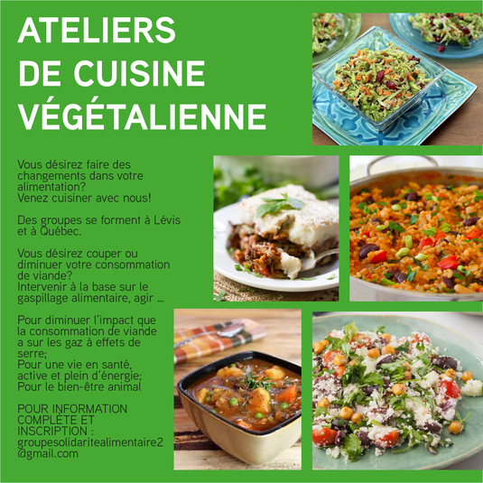 Groupe de cuisine végétalienne : édition du samedi 4 mai de 13h. à 16h.